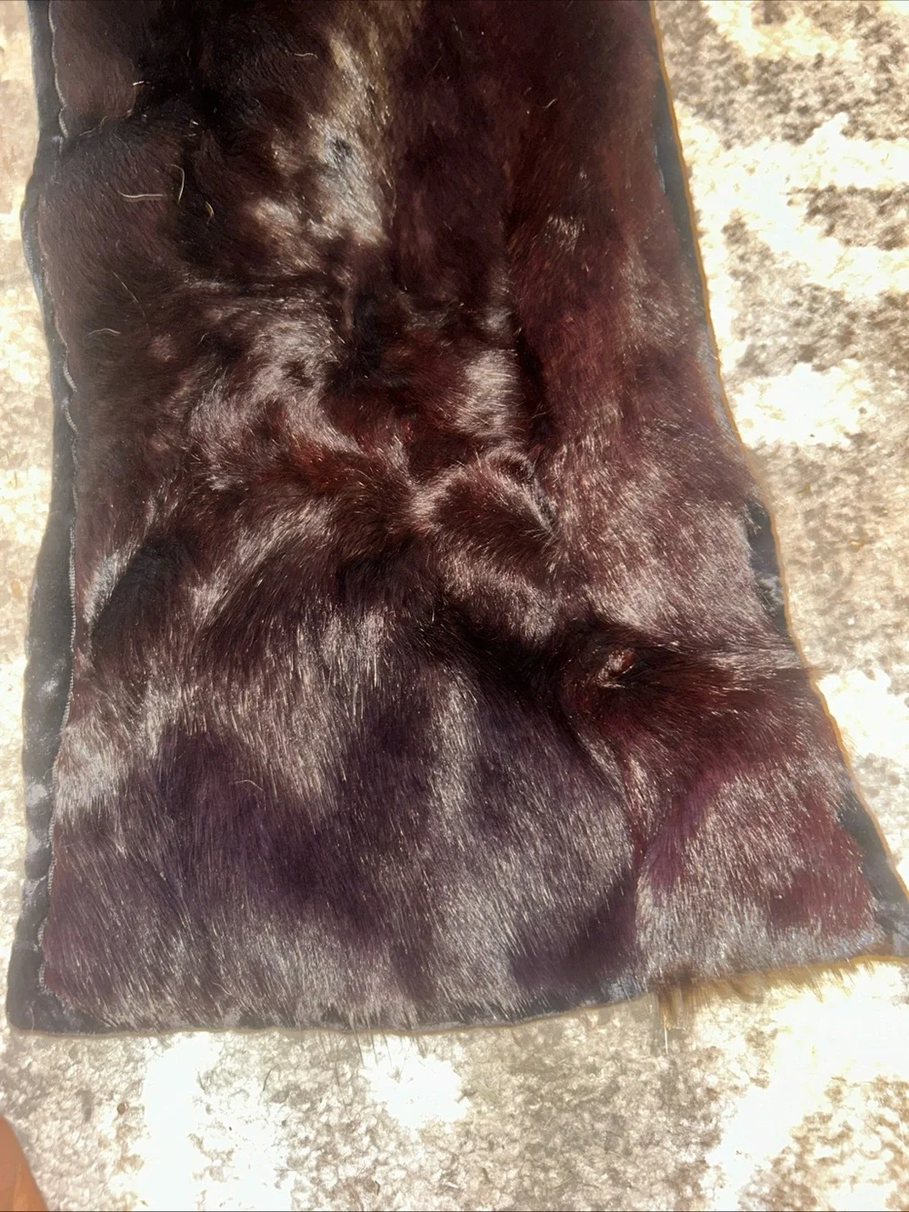 Vintage Jones Black Genuine Fur Stole Cape Wrap Satin Lined Old Hollywood